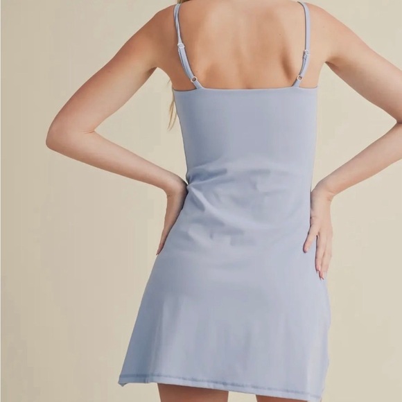 NWT athletic blue dress with built in shorts - Picture 3 of 6